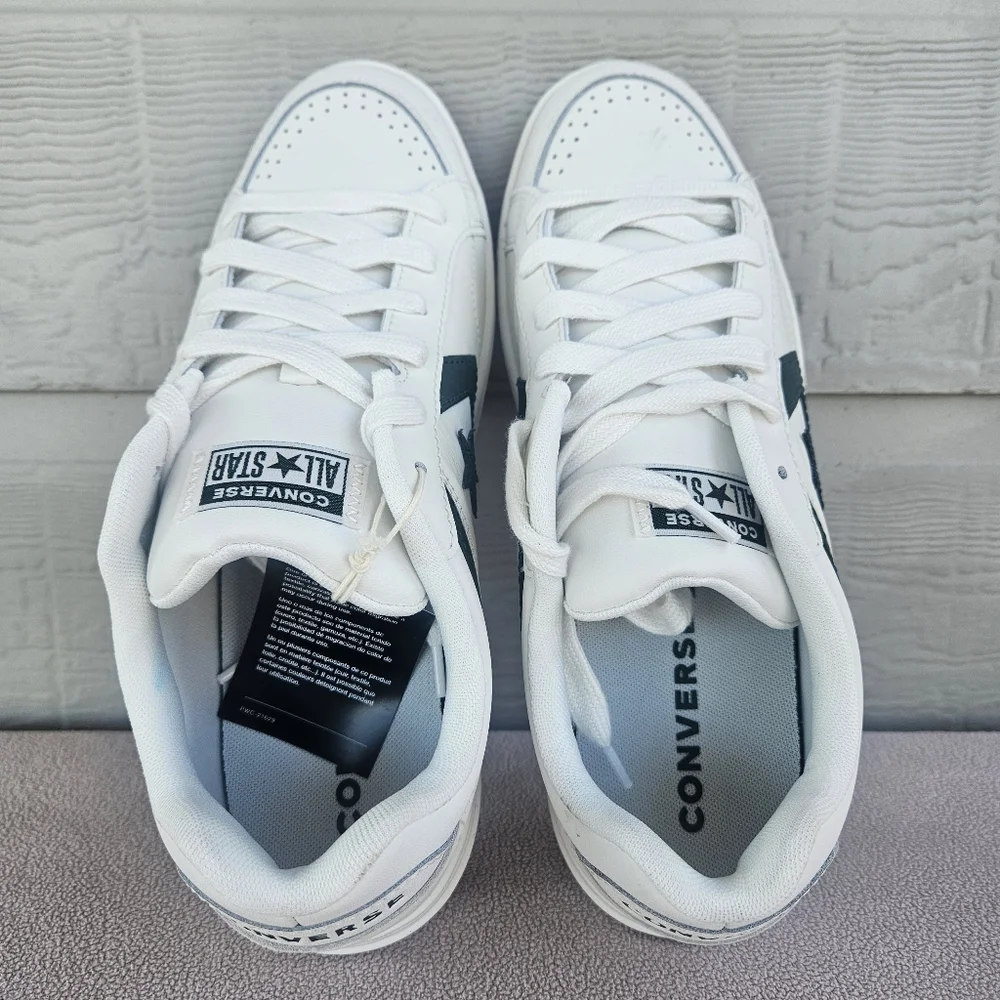 Converse Pro Blaze Classic Ox White Green Low Top Leather Men SZ 10.5 A12404C - Picture 8 of 12